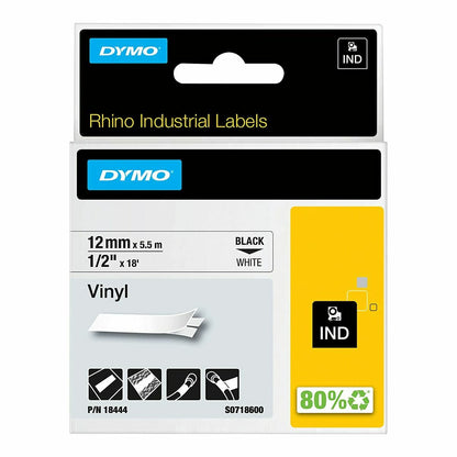 Laminated Tape Dymo S0718600 White Black/White