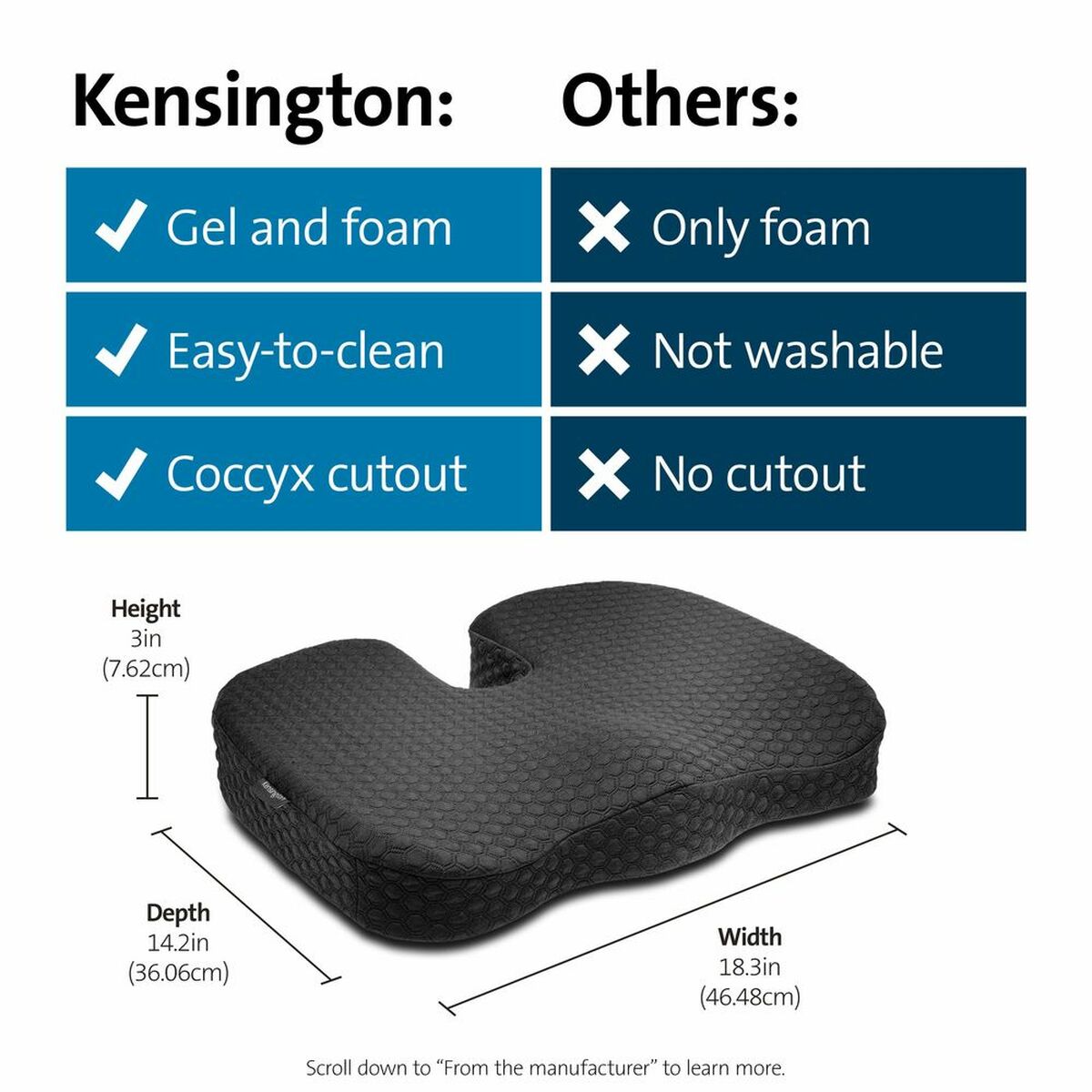 Footrest Kensington K55807WW Black