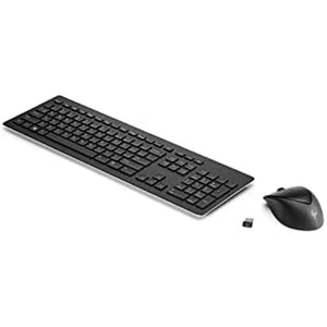 Keyboard and Mouse HP 950mk Black Spanish Qwerty