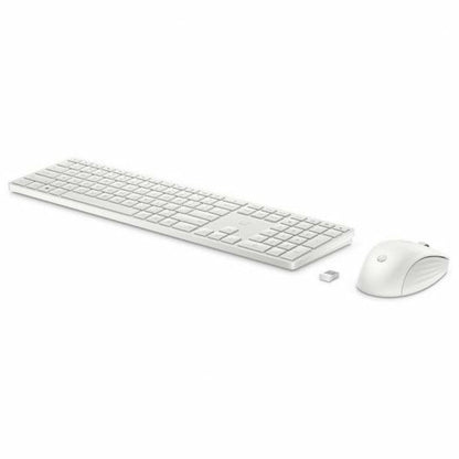 Clavier et souris sans fil HP 650 Blanc Espagnol Qwerty