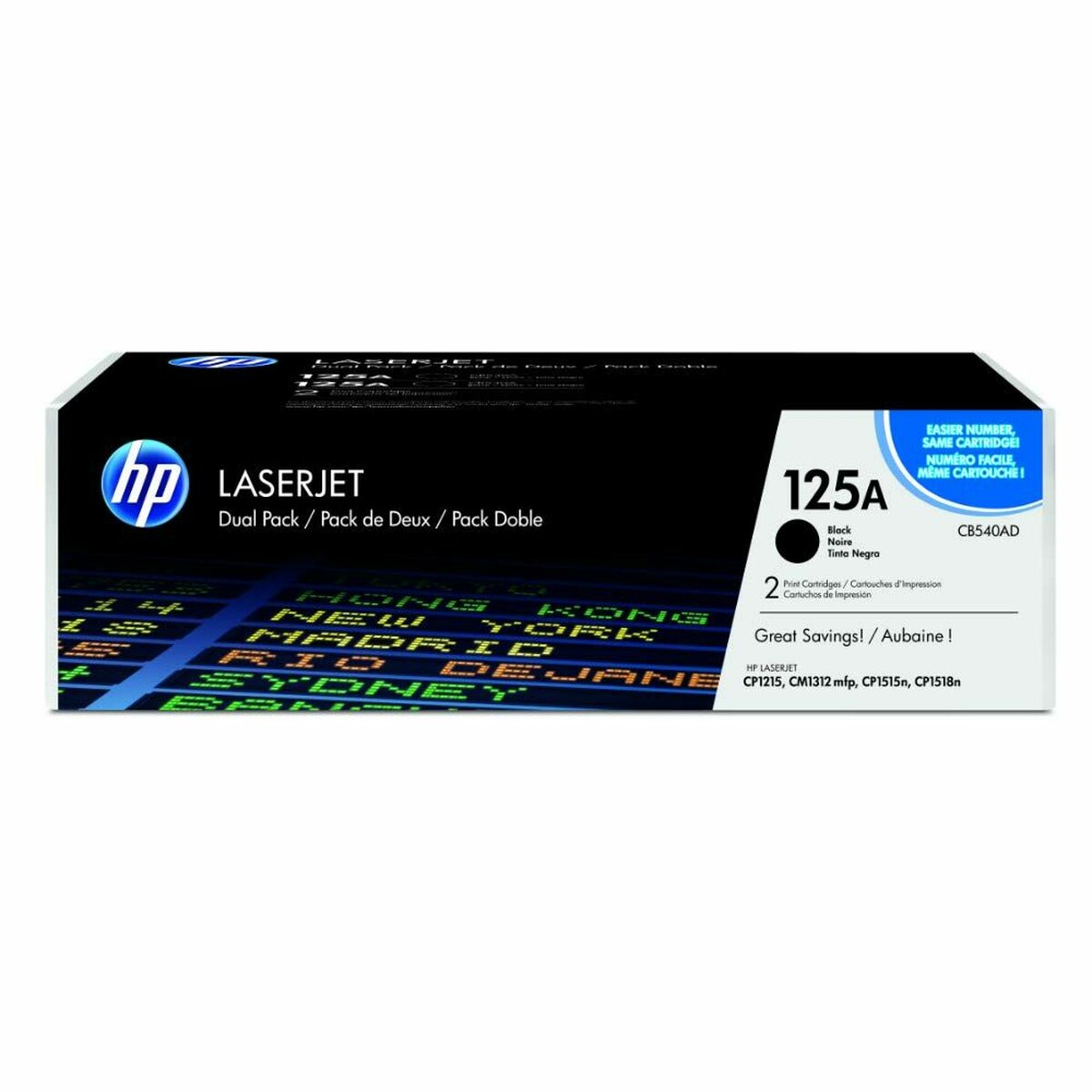 Toner HP HEWCB540A Schwarz (2 Stück)