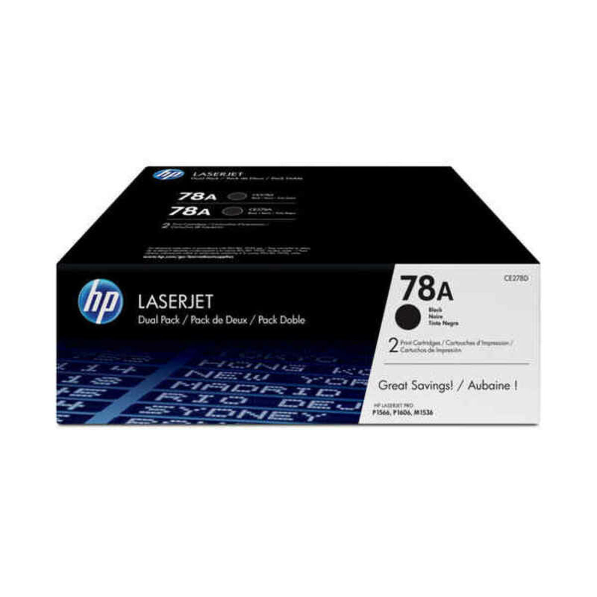 Toner original HP 78A Noir (2 Unités)