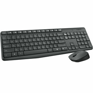 Clavier et souris sans fil Logitech Noir Gris (Reconditionné A)