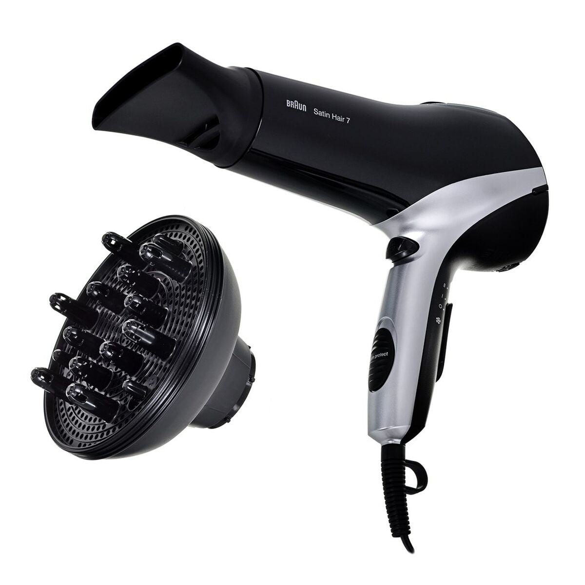 Sèche-cheveux Braun HD730 Noir Noir/Argenté 2200 W