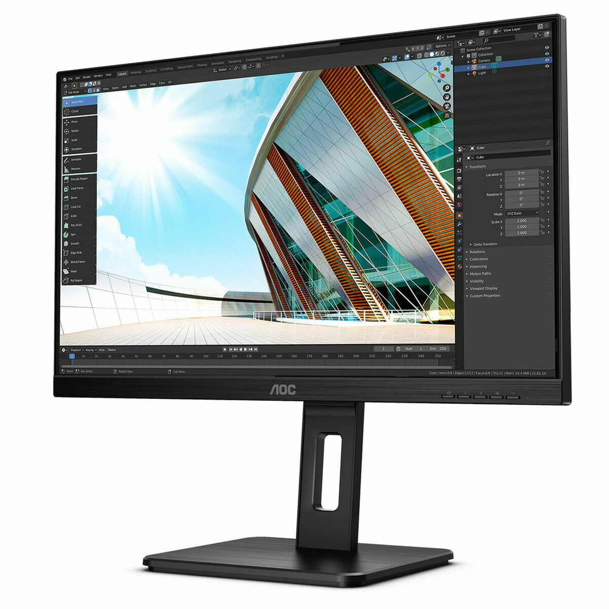 Écran AOC 24P2C Full HD 23,8" 75 Hz