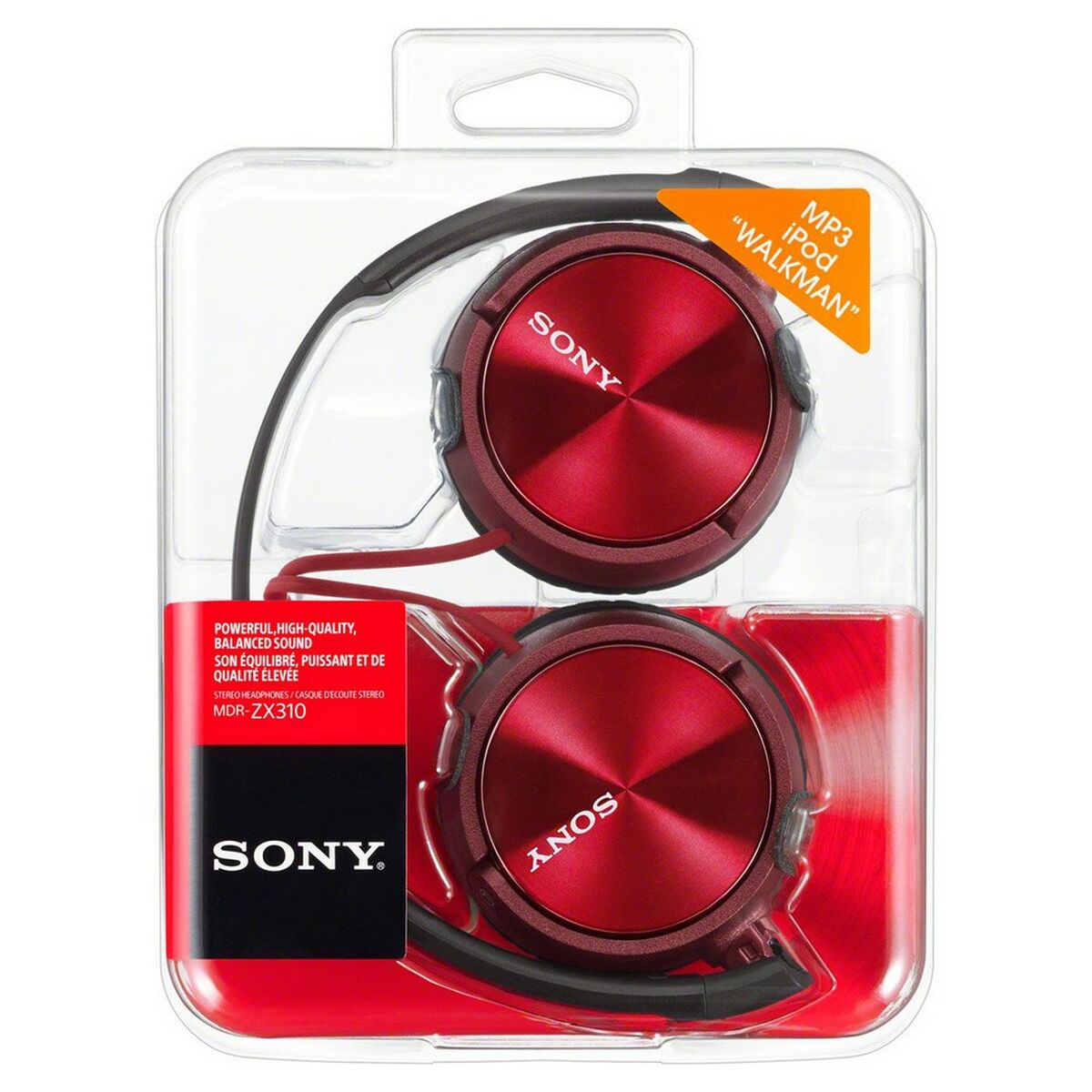 Headphones with Headband Sony MDR-ZX310AP Red