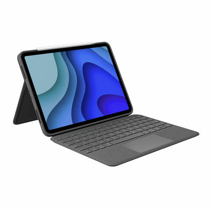 Keyboard Logitech Folio Touch Spanish Qwerty Grey