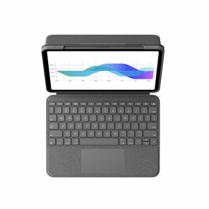 Tastatur Logitech Folio Touch Qwerty Spanisch Grau