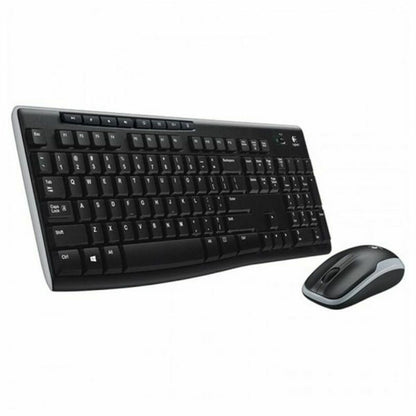 Tastatur mit Drahtloser Maus Logitech 920-004513 Schwarz Qwerty Spanisch QWERTY