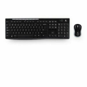 Keyboard and Wireless Mouse Logitech 920-004513 Black Spanish Qwerty QWERTY