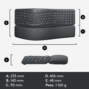 Clavier Logitech 920-010105 Noir Gris Graphite Espagnol Qwerty