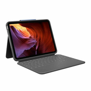 iPad-Case + Tastatur Logitech Qwerty Spanisch Graphit (Restauriert A)