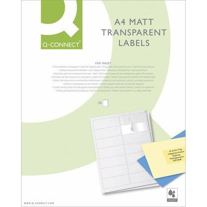 Adhesive labels Q-Connect KF00228 Transparent