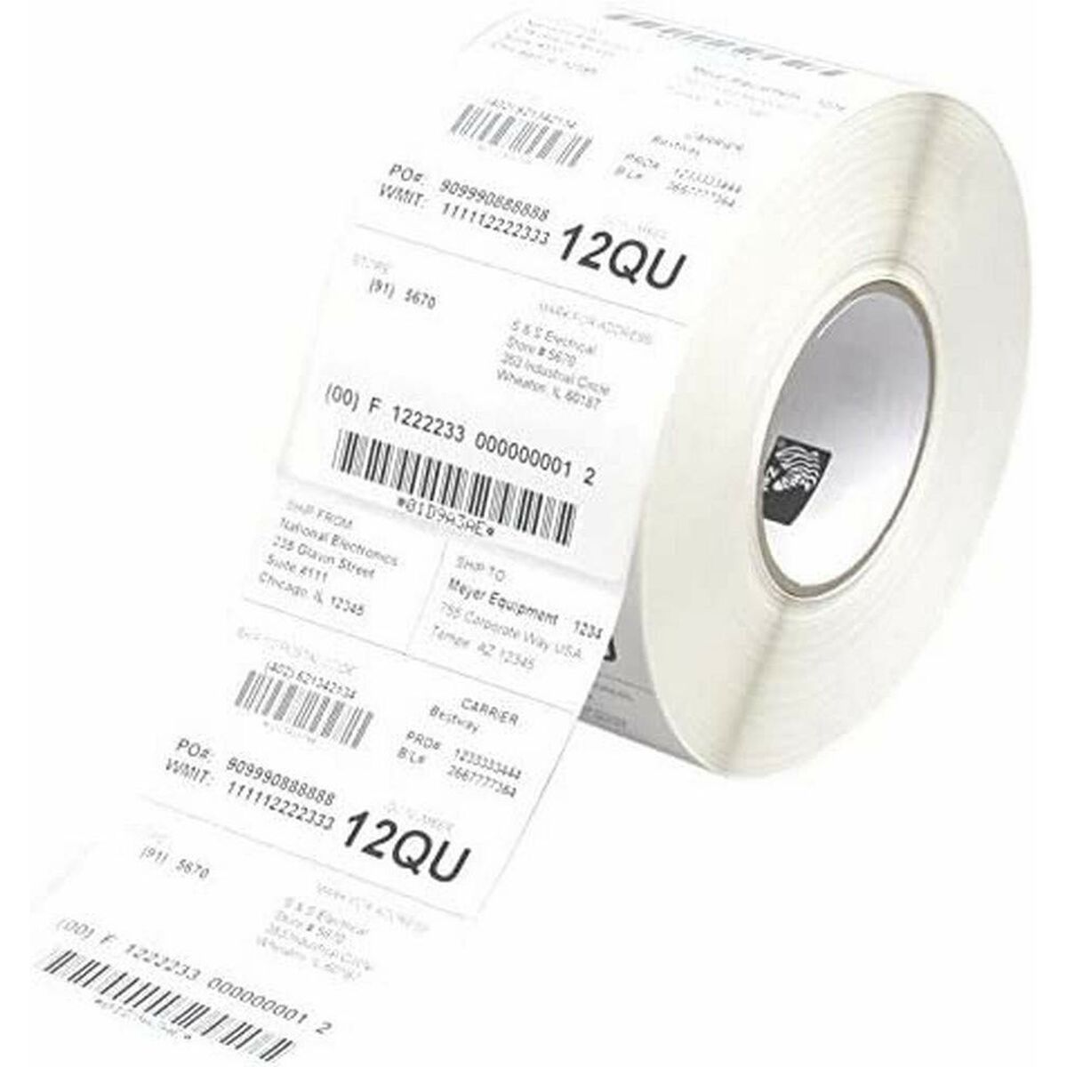 Printer Labels Zebra Perform 1000T White Ø 25 mm (12 Units)