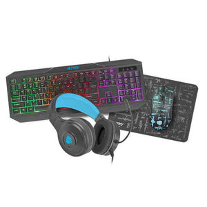 Keyboard with Gaming Mouse VARIOS NFU-1677 Black