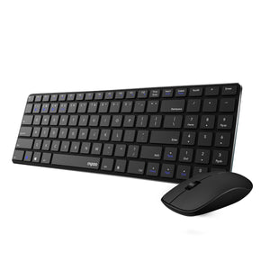 Keyboard and Wireless Mouse Rapoo 00192096 Black