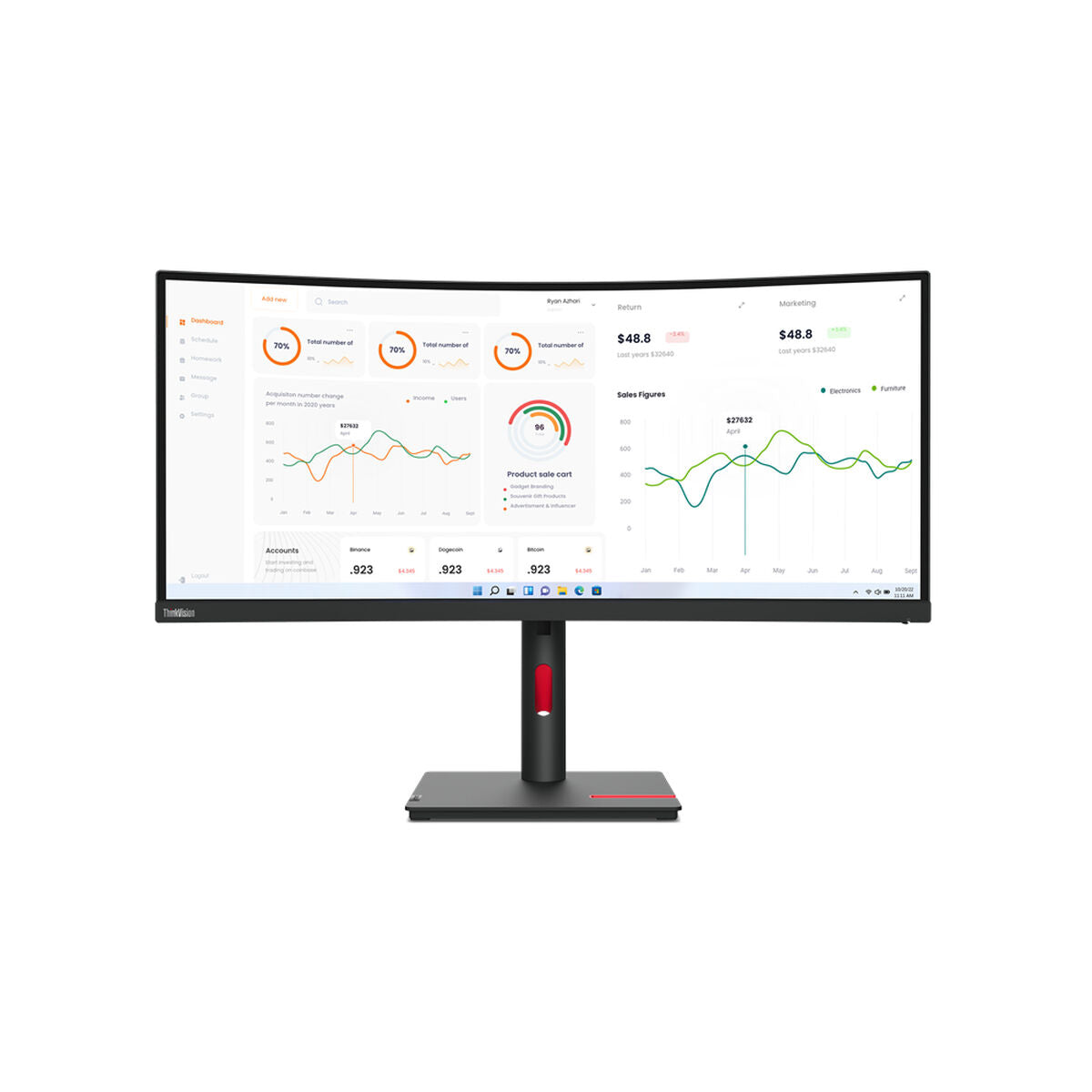 Écran Lenovo ThinkVision T34W-30 34" 60 Hz 50-60 Hz Wide Quad HD