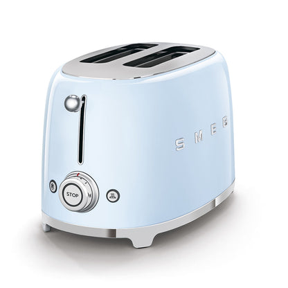 Toaster Smeg TSF01PBEU Edelstahl Vintage Blau 50er Jahre 950 W