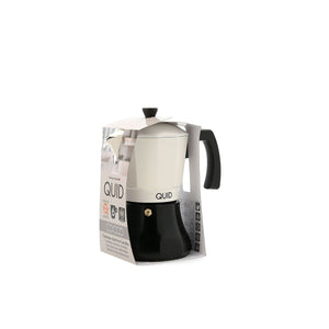 Cafetière Italienne Quid Cocco Blanc Noir Métal 6 Tasses