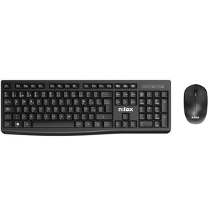 Clavier et souris sans fil Nilox NXKMWE012 Espagnol Qwerty