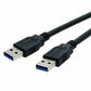 USB 3.0 A to USB A Cable NANOCABLE 10.01.1002-BK Black 2 m