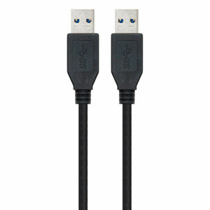 Câble USB 3.0 A vers USB A NANOCABLE 10.01.1002-BK Noir 2 m