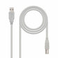 USB 2.0 A zu USB-B-Kabel NANOCABLE 10.01.1202 Schwarz 2 m