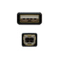 USB 2.0 A to USB B Cable NANOCABLE 10.01.1203 Black 3 m (1 Unit)
