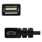 Câble USB 2.0 A vers USB B NANOCABLE CABLE USB 2.0 OTG ACODADO, TIPO MICRO B/M-A/H, NEGRO, 15 CM 15 cm Noir Prise Mâle/Prise Fem