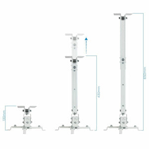 Tilt Ceiling Mount for Projectors TooQ PJ2012T-W 20 kg