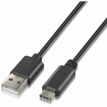 USB A to USB C Cable NANOCABLE 10.01.2102 Black 2 m