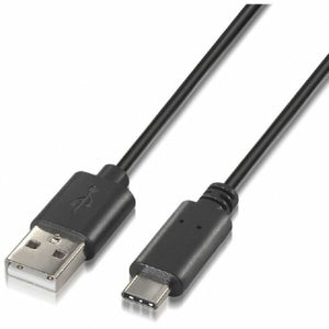USB A zu USB-C-Kabel NANOCABLE 10.01.2102 Schwarz 2 m