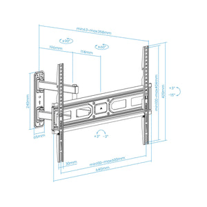 Fixed TV Support TooQ LP7863TN-B 35 kg 70"