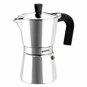 Italian Coffee Pot Monix Braisogona_M620003 Silver Aluminium 3 Cups