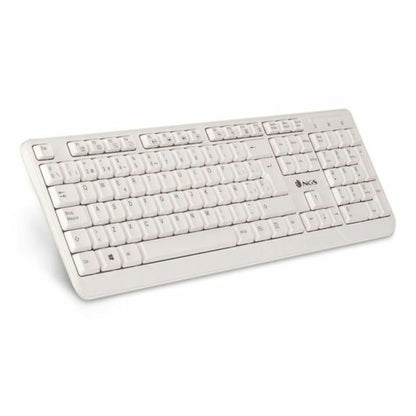 Clavier NGS NGS-KEYBOARD-0284 Blanc Espagnol Qwerty QWERTY