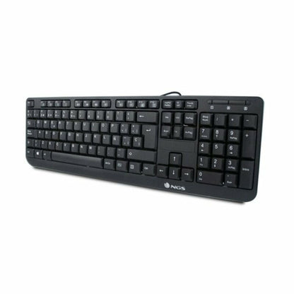 Clavier NGS NGS-KEYBOARD-0344 Noir Espagnol Qwerty QWERTY