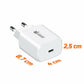 Chargeur Mural + Câble USB-C PcCom Blanc 20 W