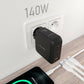 Chargeur mural Aisens ASCH-140W3P031-BK 140 W Noir (1 Unité)