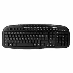 Tastatur Nilox Schwarz Qwerty Spanisch