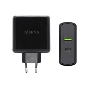 Chargeur Voiture Mur Aisens ASCH-2PD30QC-BK 48 W Noir USB-C