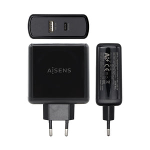 Chargeur Voiture Mur Aisens ASCH-2PD45A-BK 57 W Noir USB-C