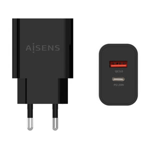 Chargeur mural Aisens A110-0682 Noir 20 W