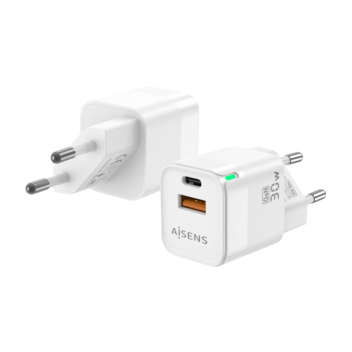 Wall Charger Aisens ASCH-30W2P004-W White 30 W