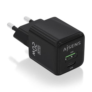 Chargeur mural Aisens ASCH-20W2P011-BK 20 W Noir (1 Unité)