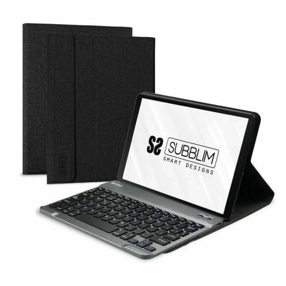 Clavier Bluetooth avec Support pour Tablette Subblim SUBKT3-BTL200 Noir Espagnol Qwerty