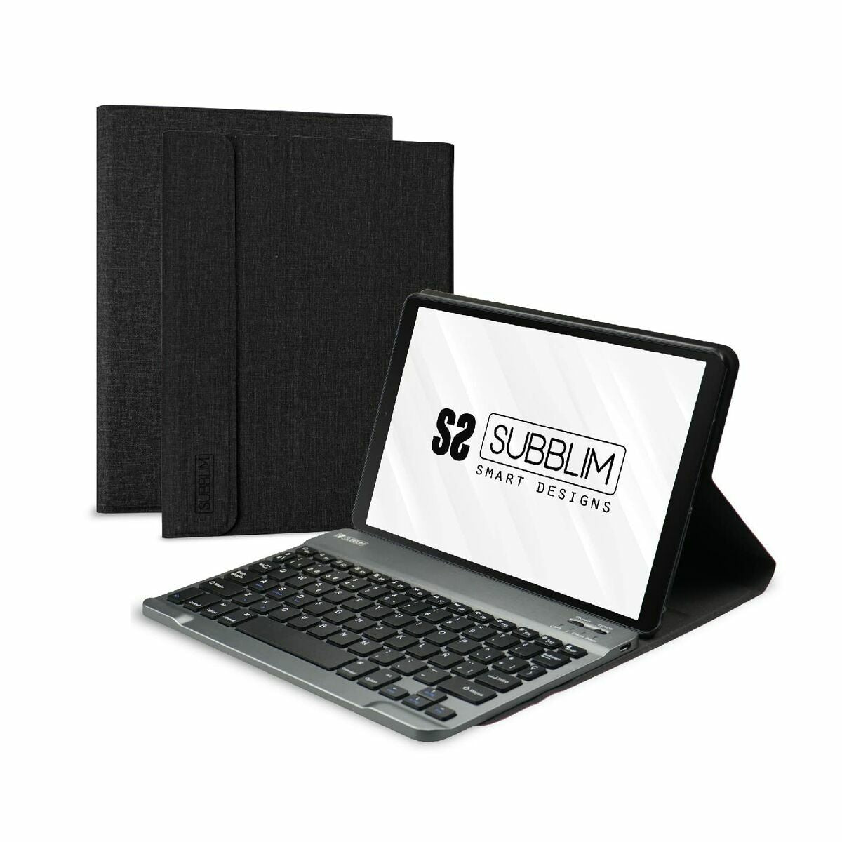 Hülle für Tablet und Tastatur Subblim SUBKT3-BTS055 Schwarz Qwerty Spanisch 10,5"