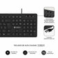 Tastatur mit Maus Subblim SUBKBC-CSSK01 Schwarz QWERTY