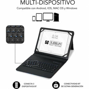 Housse pour Tablette et Clavier Subblim SUBKT5-BTTB01 Multicouleur macOS