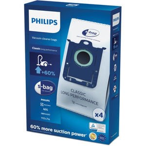 Sac de Rechange pour Aspirateur Philips (4 Unités)