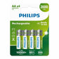Batteries Philips R6B4B260/10 1,2 V
